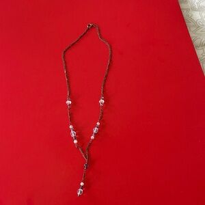 Elegant Silver Necklace with crystal beads